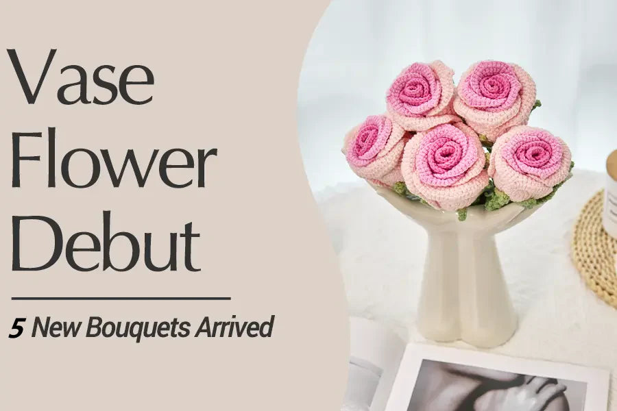 Bring Home Nature’s Charm: 5 New Crochet Flower Bundles for Your Vase Décor