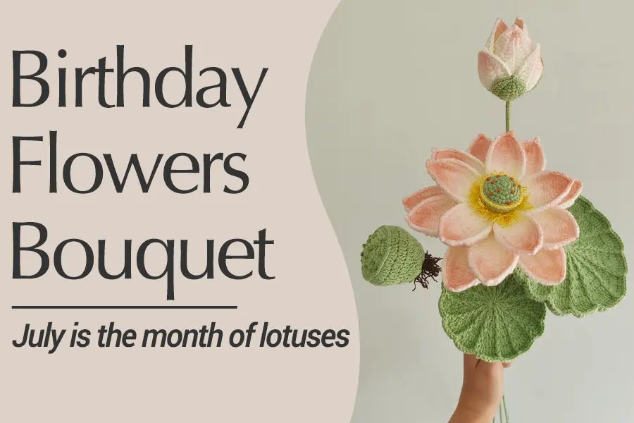 July Birth Flowers: Crochet Larkspur & Water Lily