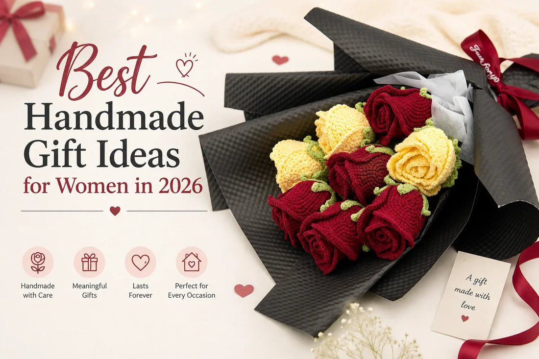 A selection of personal handmade gift ideas for women