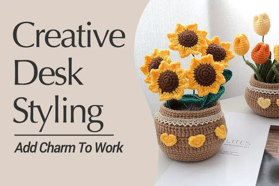 Brighten Your Space with Various Crochet Desk Decor