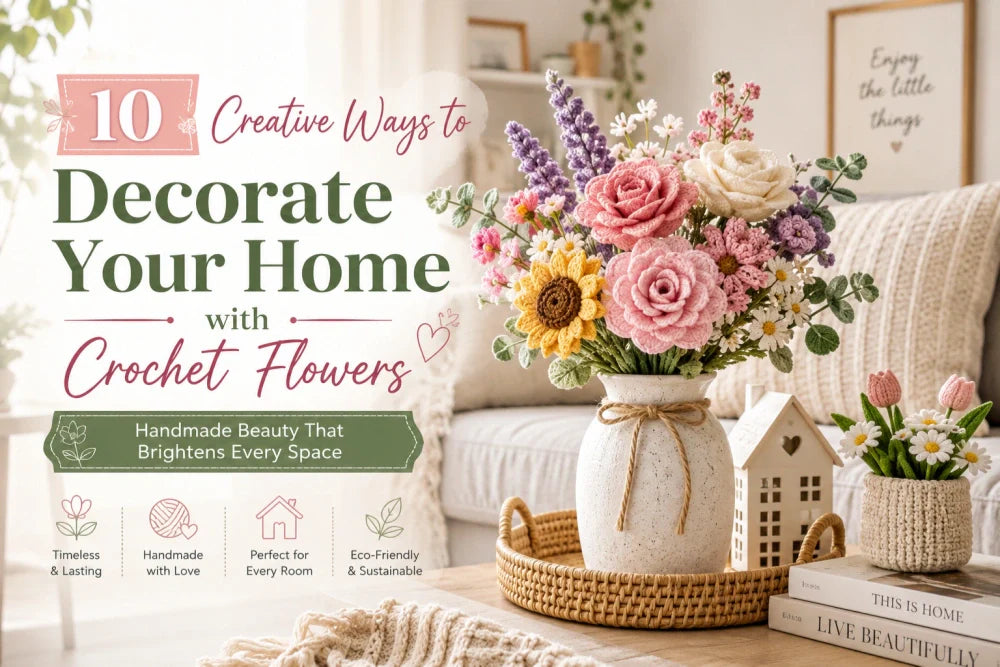 10 Creative Ways to Decorate Your Home with Crochet Flowers