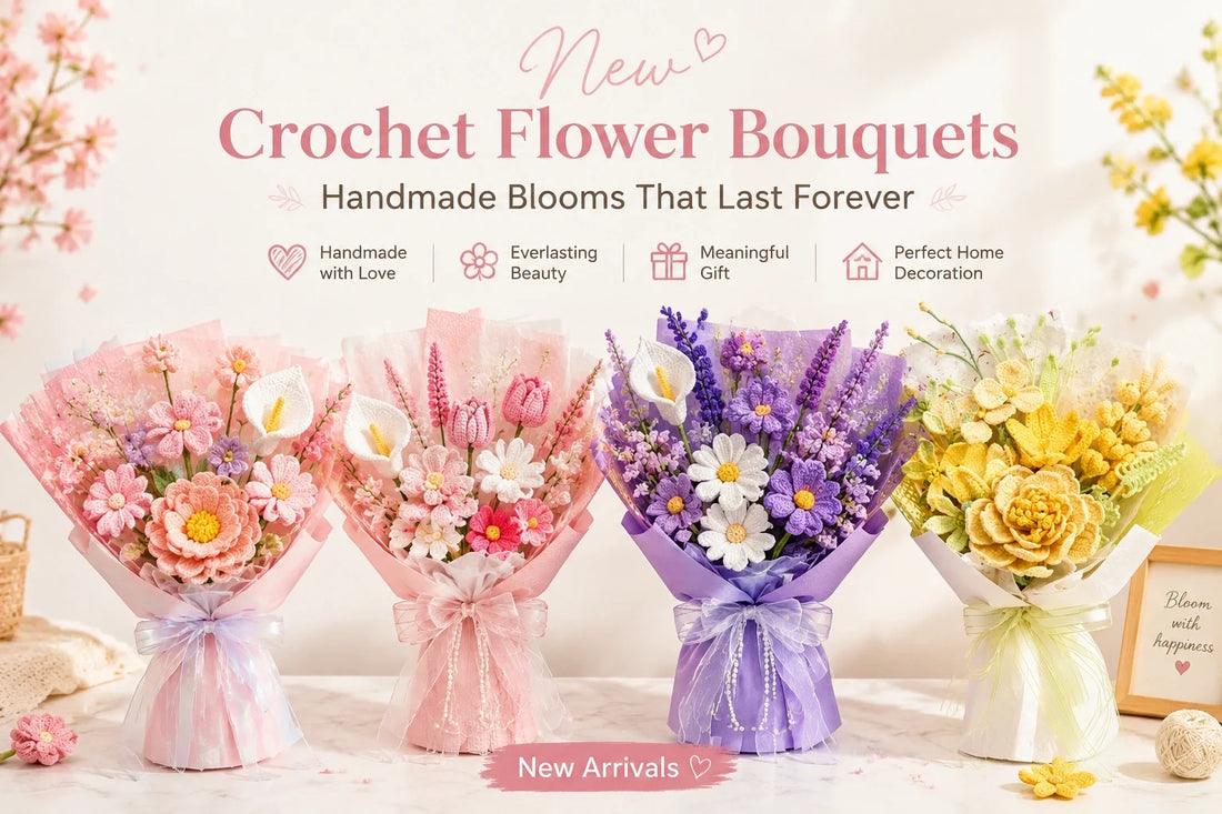 New Crochet Flower Bouquets: 4 Handmade Designs