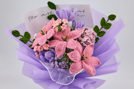 The Art of Handmade: A Unique Crochet Flowers Bouquet