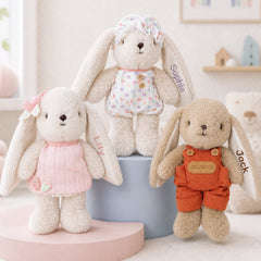 YSHomy Personalized Bunny Plush with Embroidery Name