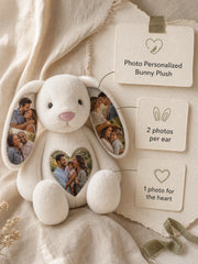 YSHomy Personalisiertes Plüschhasenspielzeug mit benutzerdefinierten Fotos