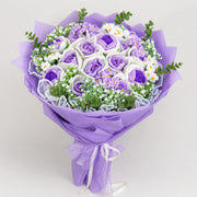 YSHomy Giant Crochet Cup-Shaped Rose Bouquet