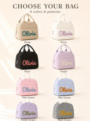 YSHomy Personalized Lunch Bag with Embroidery Name