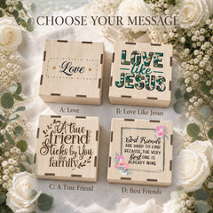 YSHomy Caja de Fotos de Madera Personalizada con Luz y Grabado