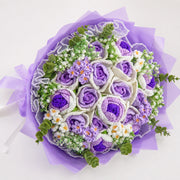 YSHomy Giant Crochet Cup-Shaped Rose Bouquet
