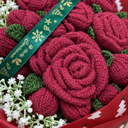 YSHomy Ramo gigante de rosas de crochet con forma de copa