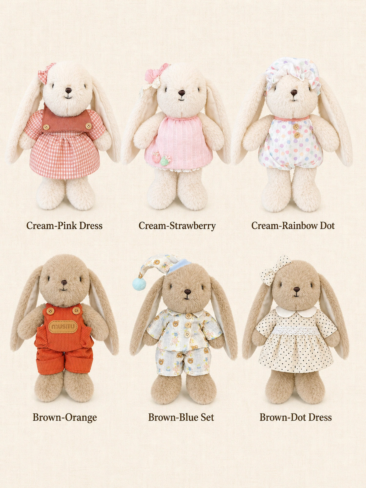 YSHomy Personalized Bunny Plush with Embroidery Name