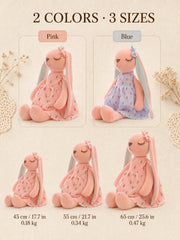 YSHomy Pink Custom Bunny Plush Toy with Embroidery Name
