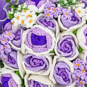 YSHomy Giant Crochet Cup-Shaped Rose Bouquet