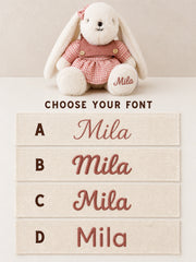 YSHomy Personalized Bunny Plush with Embroidery Name