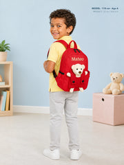 YSHomy Personalized Teddy Bear Toddler Backpack with Embroidery Name