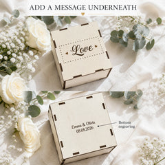 YSHomy Caja de Fotos de Madera Personalizada con Luz y Grabado