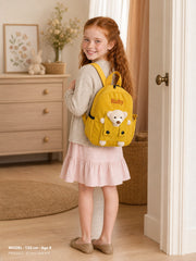 YSHomy Personalized Teddy Bear Toddler Backpack with Embroidery Name