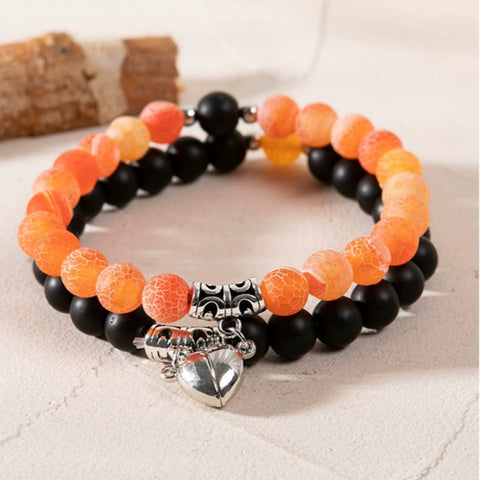 YSHomy Magnetic Heart Couple Beaded Bracelets