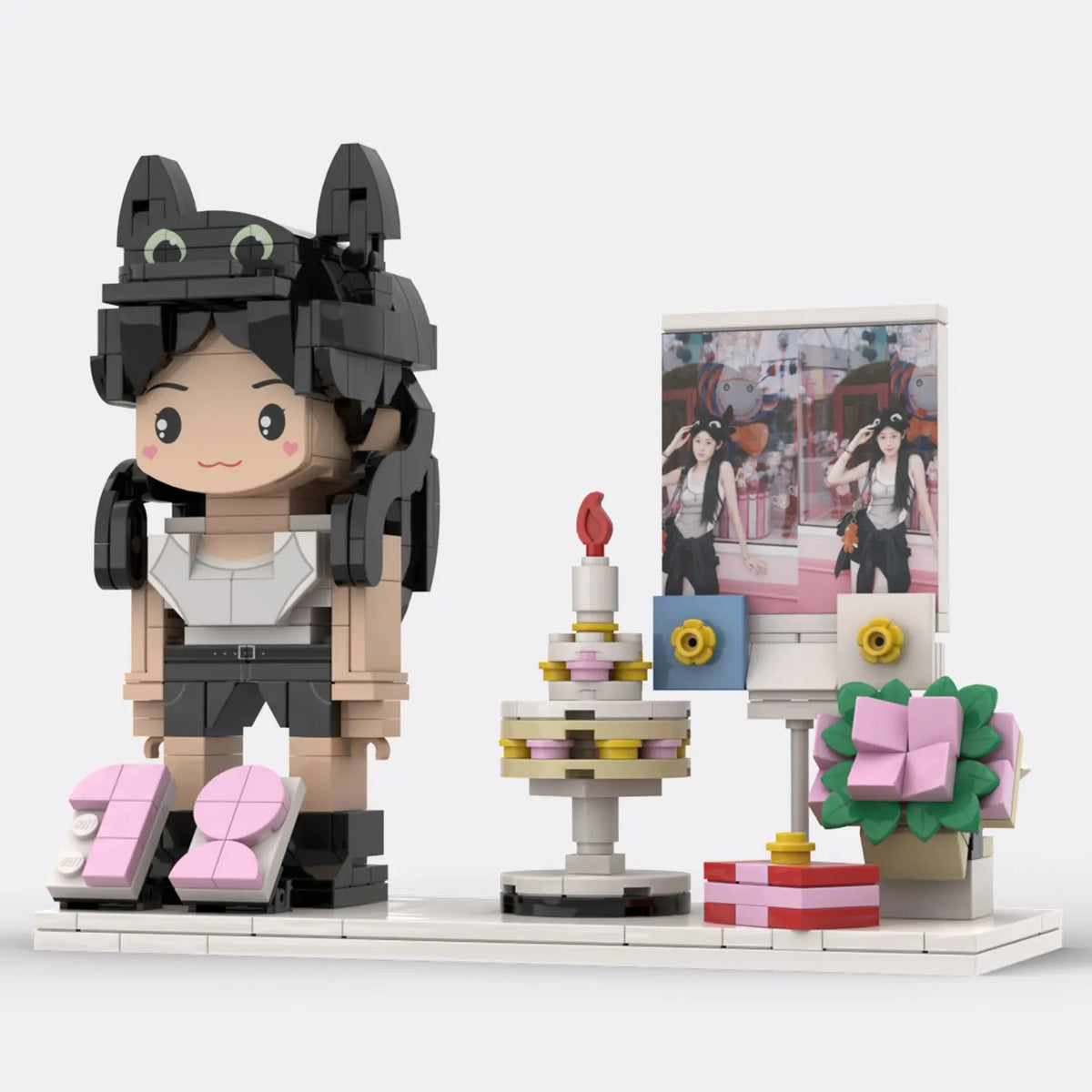 YSHomy Custom Brick Figure from Youor Photo For Birthday - Style D