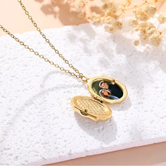 YSHomy Shell Cross Necklace with Personalized Photo & Text