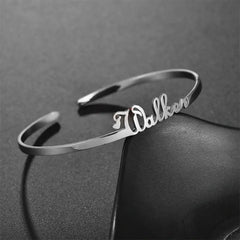 YSHomy Personalized 18K Gold-Plated Name Bracelet (3mm)