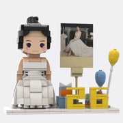 Custom birthday brick figure with age number, style G