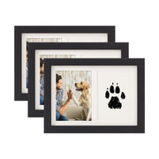 7 inch photo frame with pet paw print kit and ink pad