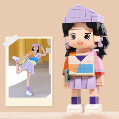 YSHomy Custom LEGO-Style Brick Portrait Kit from Your Photo