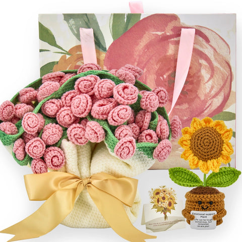 YSHomy Cashmere Flower Blanket Gift Box Set