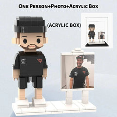 YSHomy Custom Brick Figures from Your Photo - Easel Style