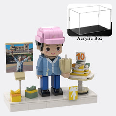 YSHomy Custom Brick Figure from Youor Photo For Birthday - Style A