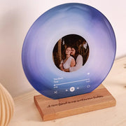 YSHomy Custom Photo Vinyl Record Style Night Light