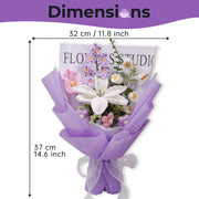 YSHomy Bouquet all'uncinetto con giglio e calla