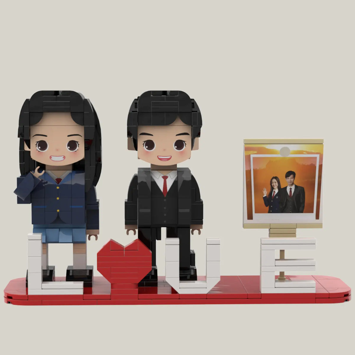 YSHomy Custom Brick Figures for Couple from Your Photo - LOVE