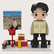 Single-person custom brick figure in gift box style presentation