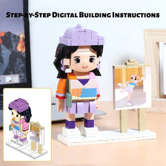 YSHomy Custom LEGO-Style Brick Portrait Kit from Your Photo