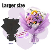 YSHomy Ramo de ganchillo de lirio, girasol y rosa-Morado