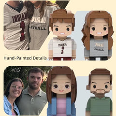 YSHomy Custom Brick Figures from Your Photo - Easel Style