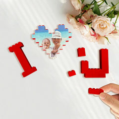 YSHomy Custom Building Bricks with Your Photo - I LOVE U