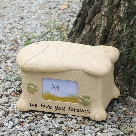 YSHomy Pet Memorial Urn with Personalized Photo