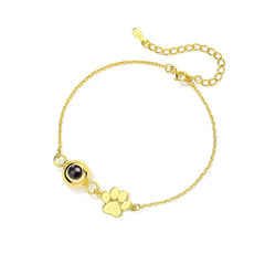 YSHomy Custom Pet Paw Bracelet with Hidden Photo