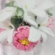YSHomy Customized Crochet Lily & Peony Flower Bouquet for Wedding