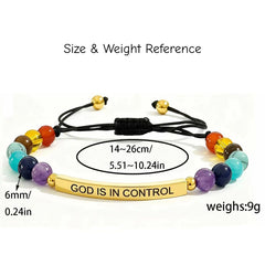 YSHomy Personalized 14-Stone Natural Bead Bracelet
