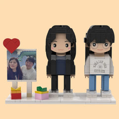 YSHomy Custom Brick Figures from Your Photo - Heart Frame
