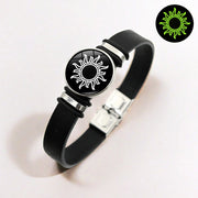 YSHomy Braccialetti in pelle Sole e Luna fosforescenti per coppie