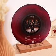 YSHomy Custom Photo Vinyl Record Style Night Light
