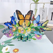 3D pop-up greeting card that opens into a raised paper scene