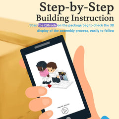 YSHomy Custom Brick Figures from Your Photo - Easel Style