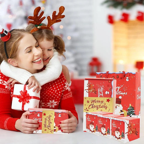 Christmas Surprise Pop Up Box with 16 PCS Exploding Box-Red