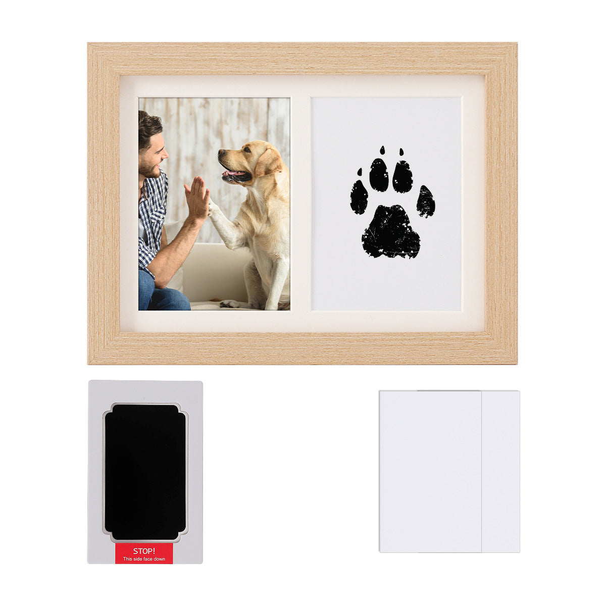 YSHomy 7 Inch Custom Photo Frame with Pet Paw Print